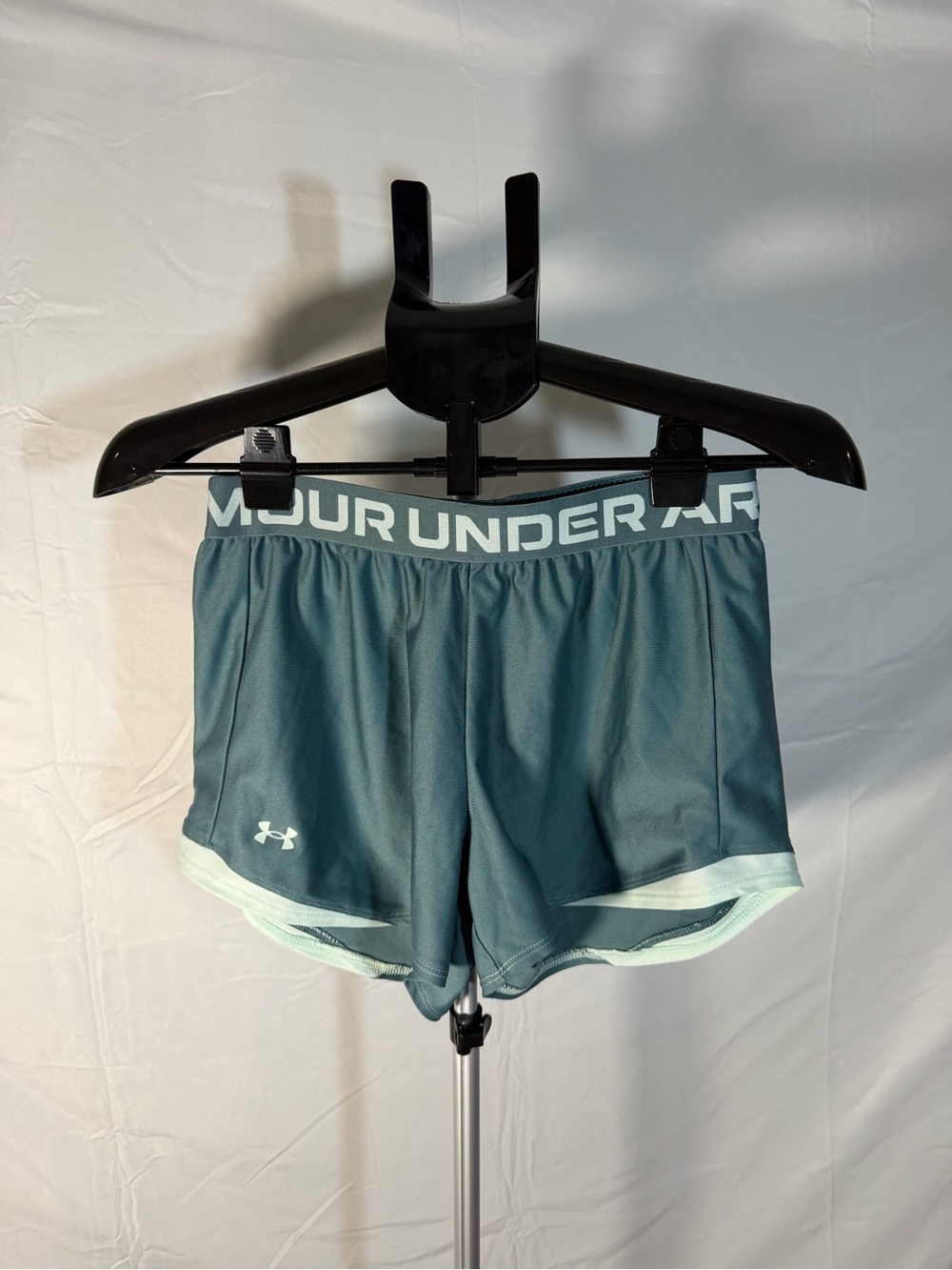 Under Armour Women's Teal Athletic Running Shorts with Light Trim